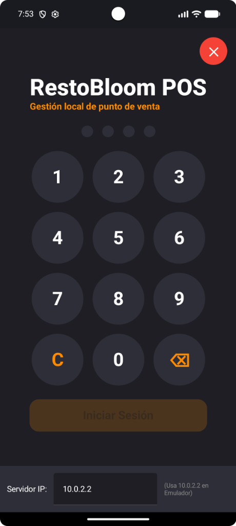 RestoBloom Login PIN